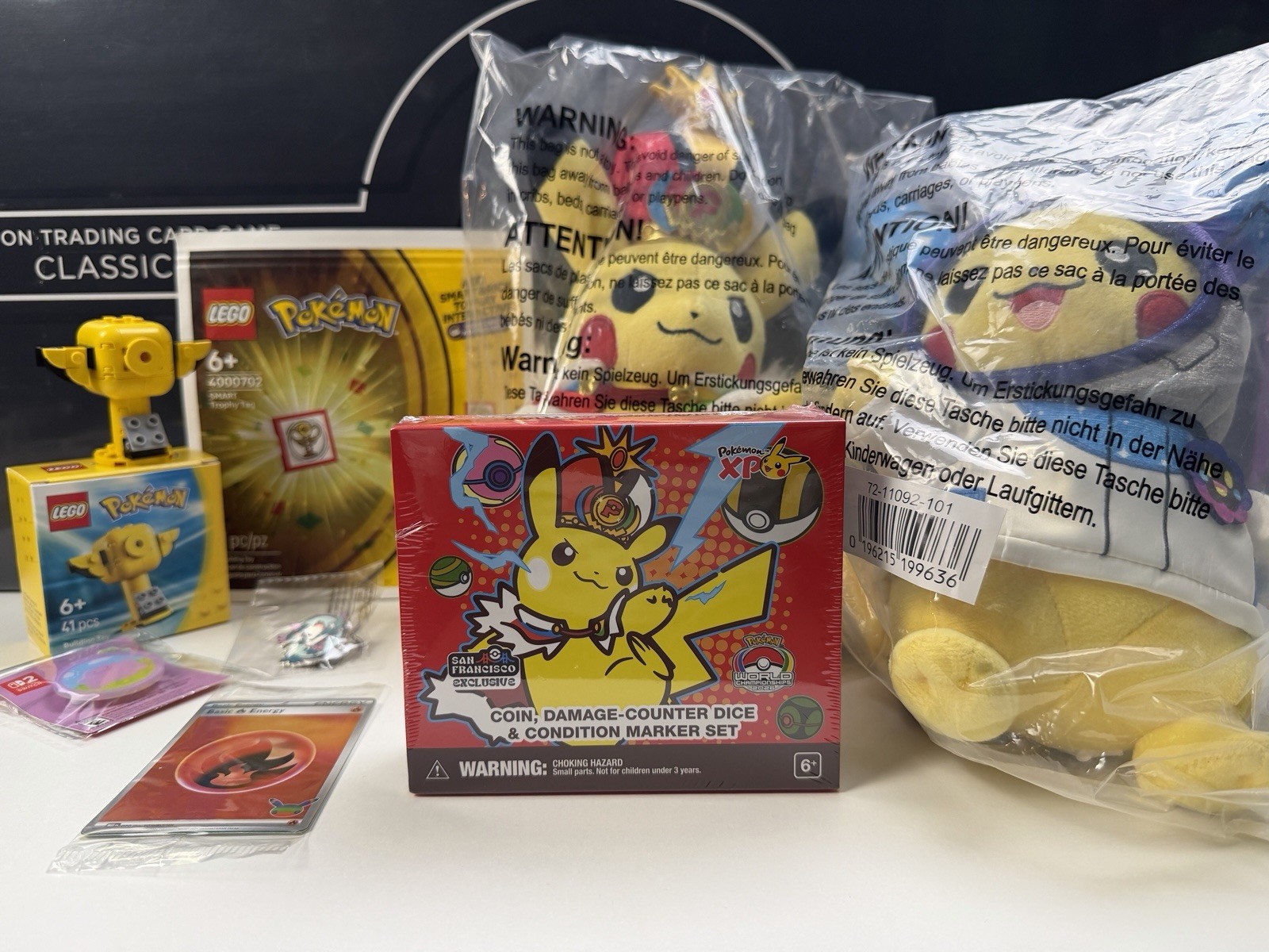 Pokémon Worlds XP 2026 San Francisco Lot -RallyPin, Lego, Promo, Marker Set Etc.