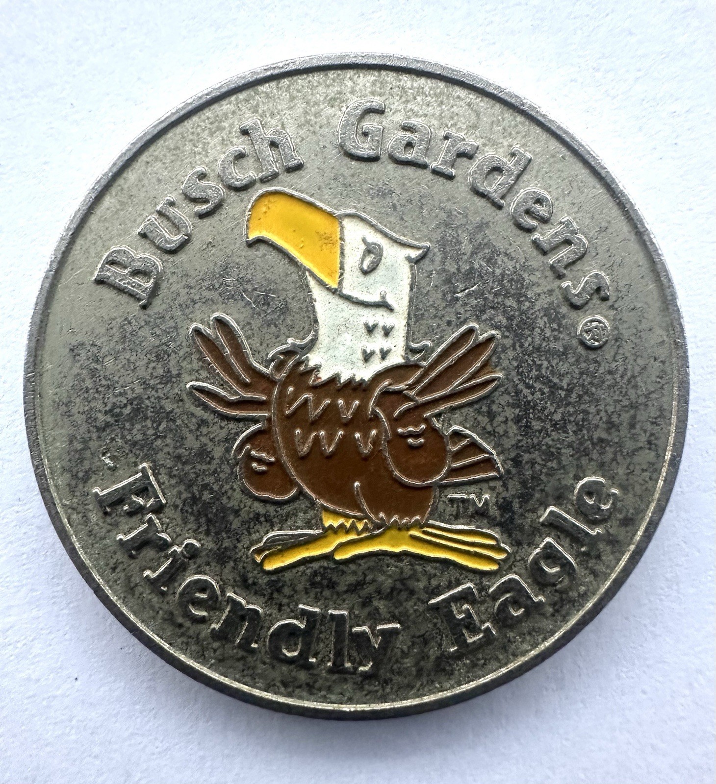 Vintage Busch Gardens Friendly Eagle Token Old Country France Williamsburg VA