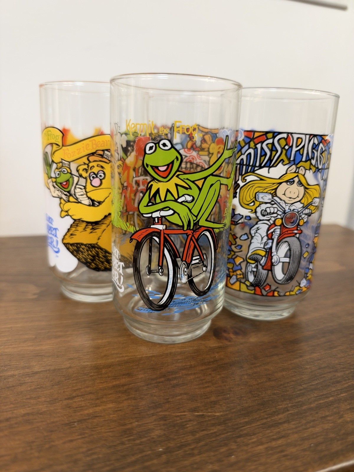 The Great Muppet Caper McDonald\'s 1981 Vintage Glasses Complete Set of 4 Kermit