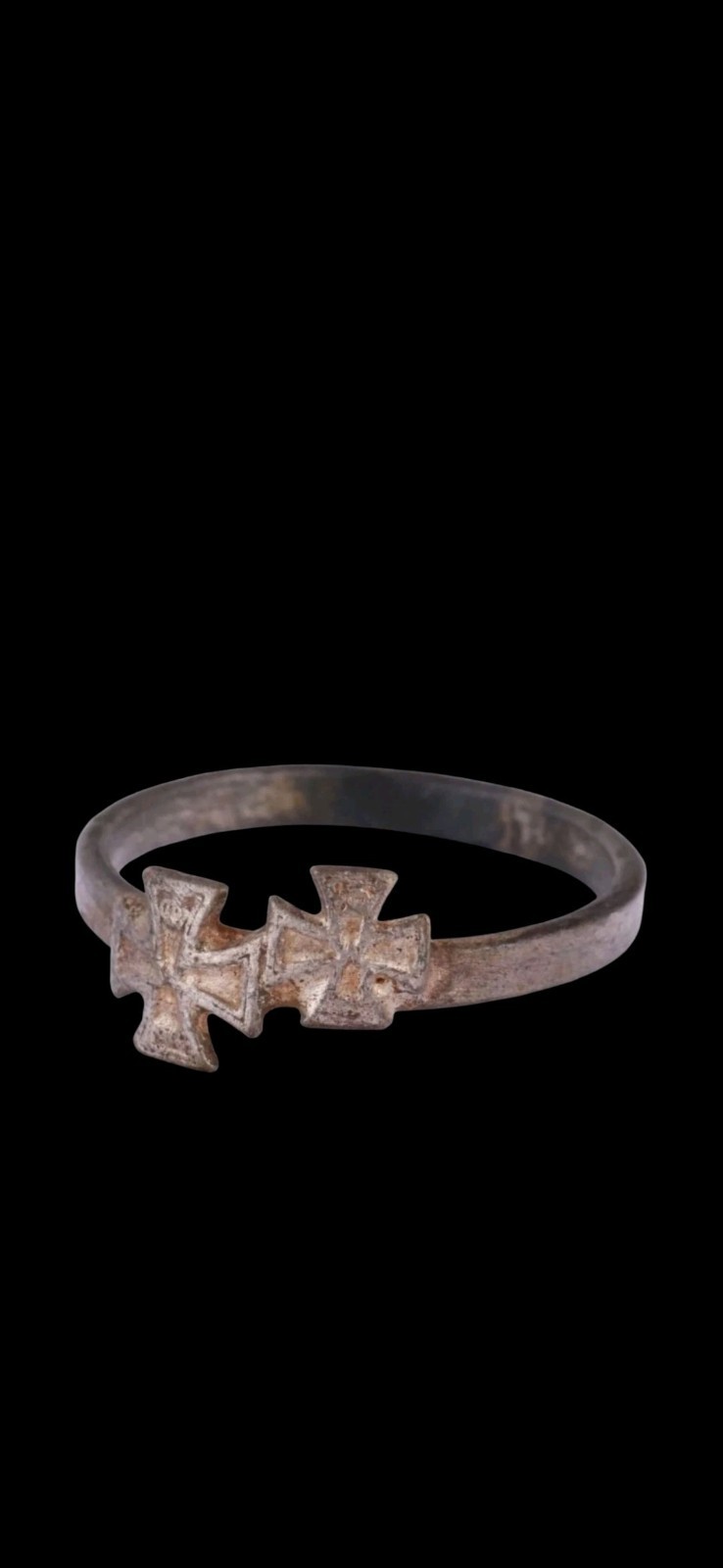 Antique WWII Central European  Europe Soldiers Ring Unique Amulet 