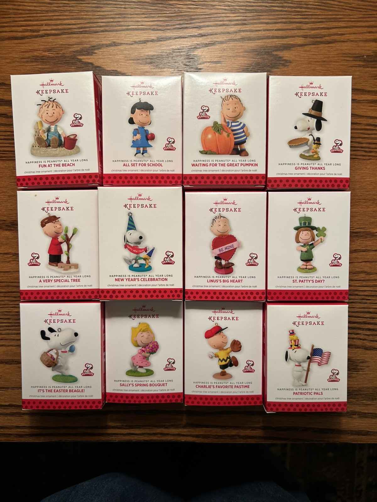 NEW - Hallmark 2013 Happiness Is Peanuts All Year Long Full Set of 12 Ornaments