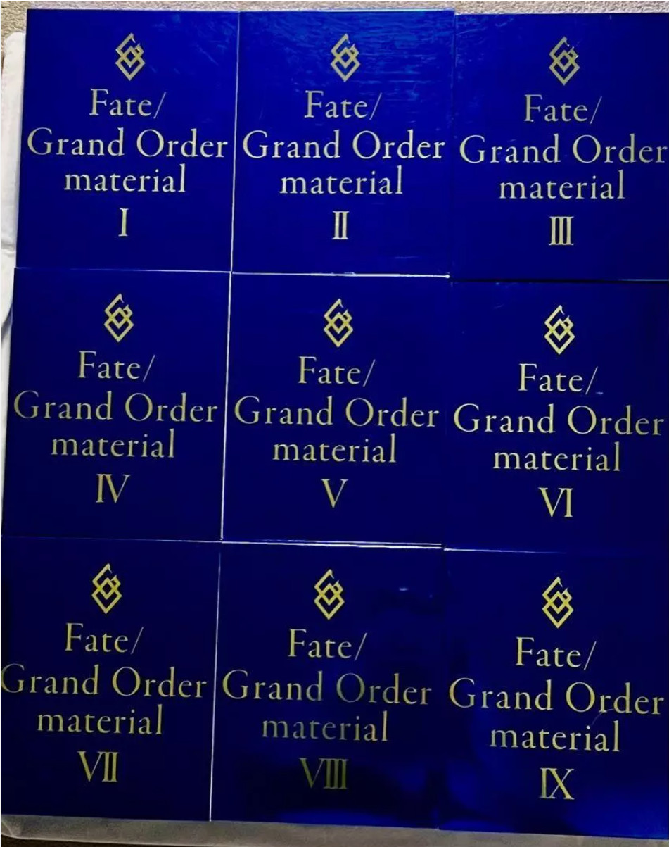 Fate Grand Order Material 1 - 9 I - IX Set Character Type Moon FGO Art Book