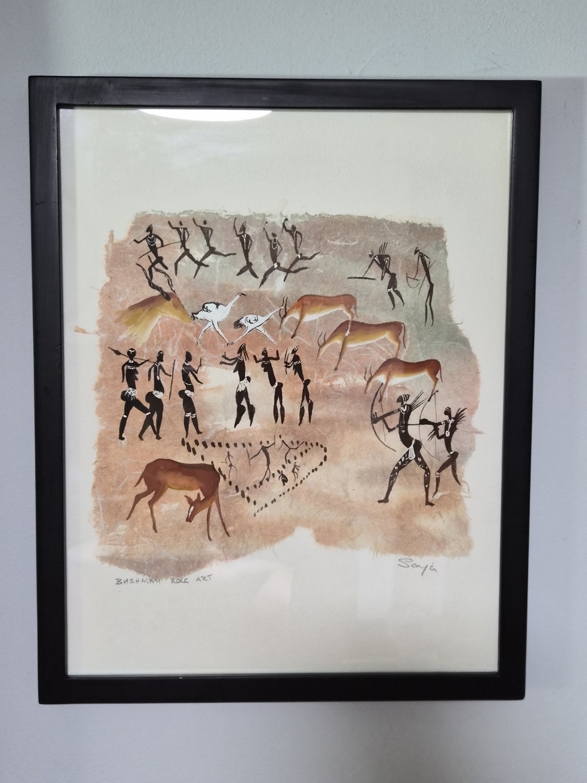 Vintage Signed Sonja Hegardt Bushman Rake Art