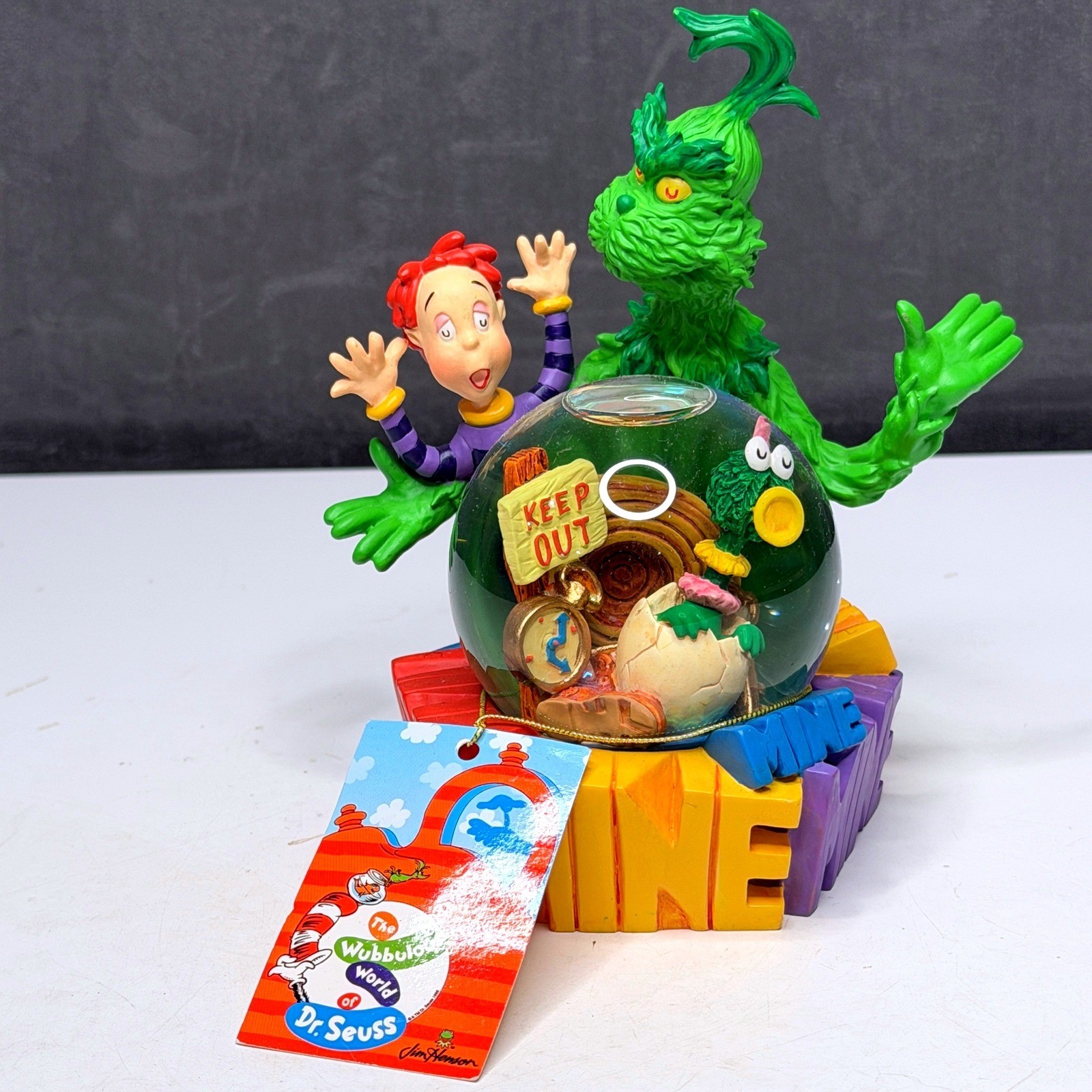 Vtg Westland Dr Seuss Grinch Mine Snow Globe 8015 Whoville Christmas Rare w Tag