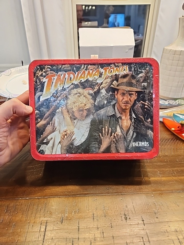 Vintage 1984 Indiana Jones And The Temple Of Doom Metal Lunch Box - No Thermos