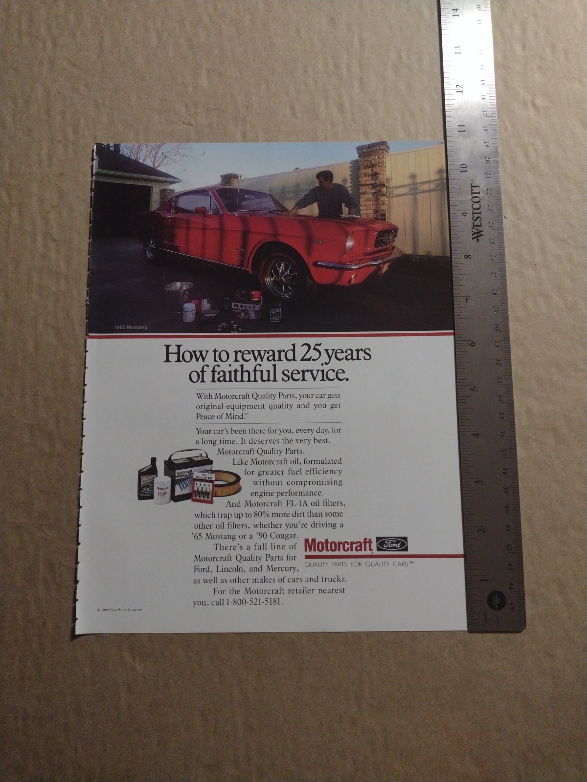 1990-Motorcraft Ford-How to reward 25 years of faithful service-Print/AD-Classic