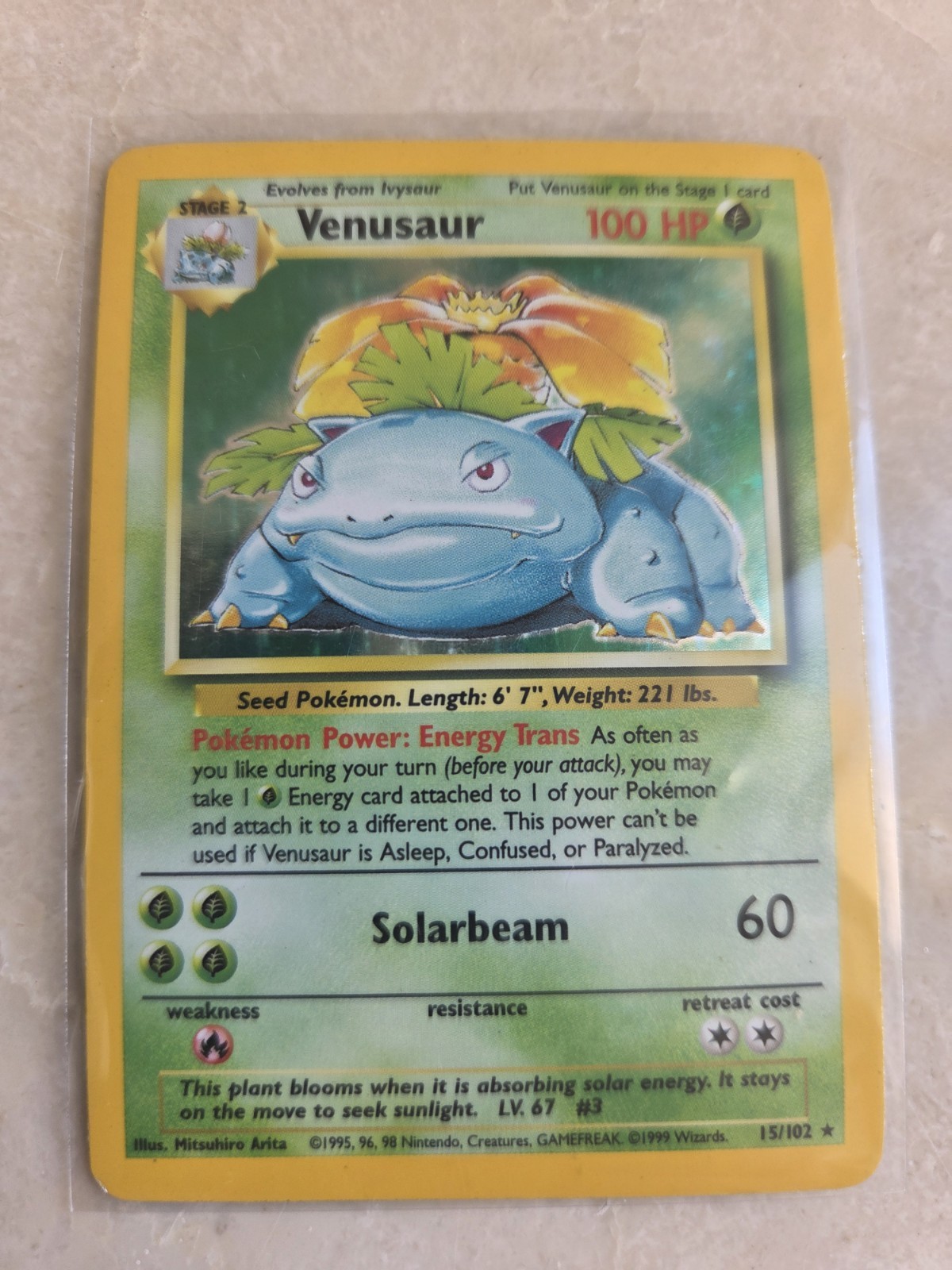 Pokemon Venusaur Base Set Holo Rare 1999