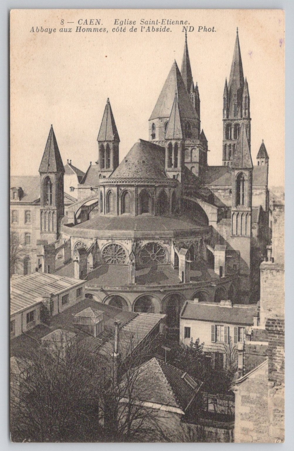CAEN France Eglise Saint-Etienne Abbey of Men Apse ND Phot Postcard c. 1910s