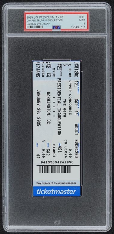 Trump Inauguration 2025 Capital One Arena Full Ticket PSA 9 #155439707