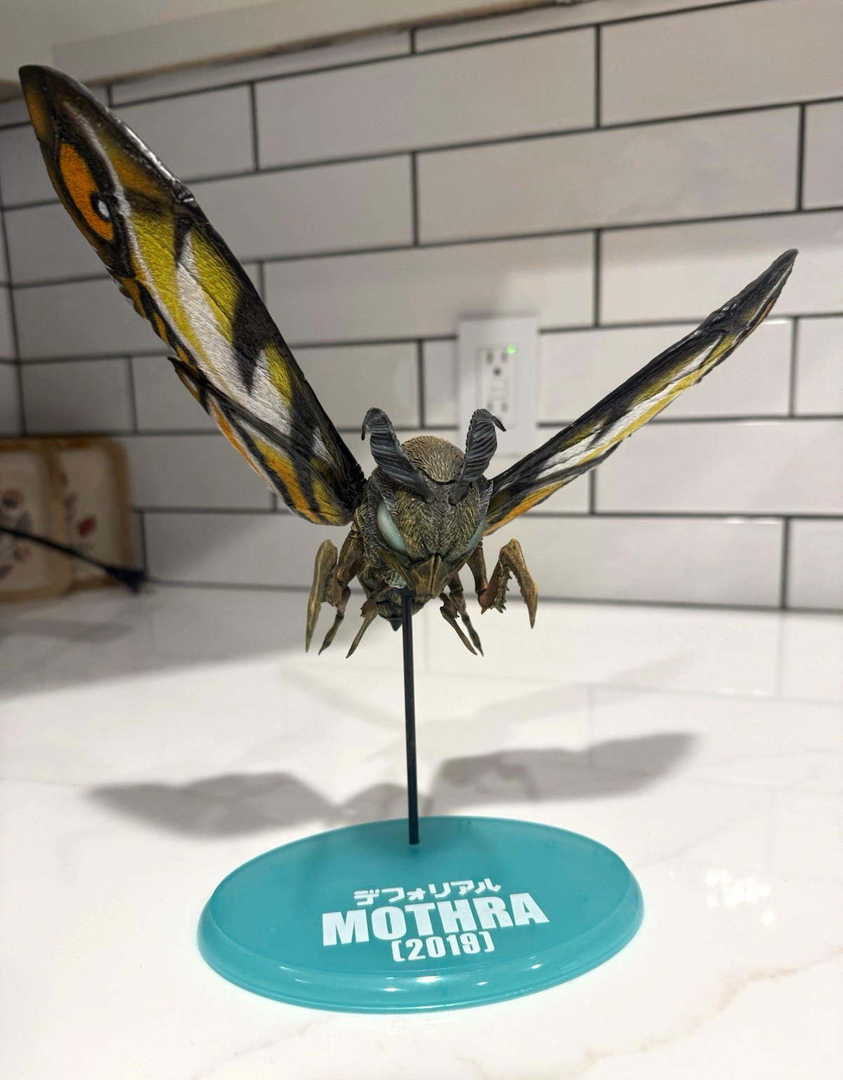 X-Plus Deforeal Mothra Godzilla Figure 2019 Toho Stand w/ Mothra Base