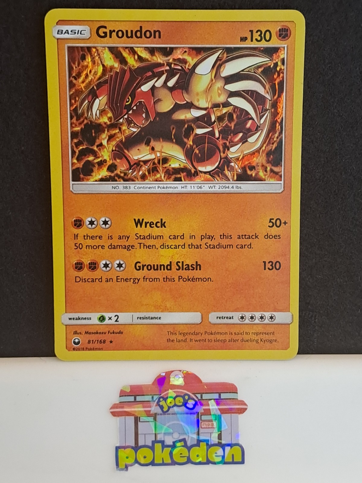 Pokemon Groudon Celestial Storm Holo Rare Card 81/168 Near Mint Condition