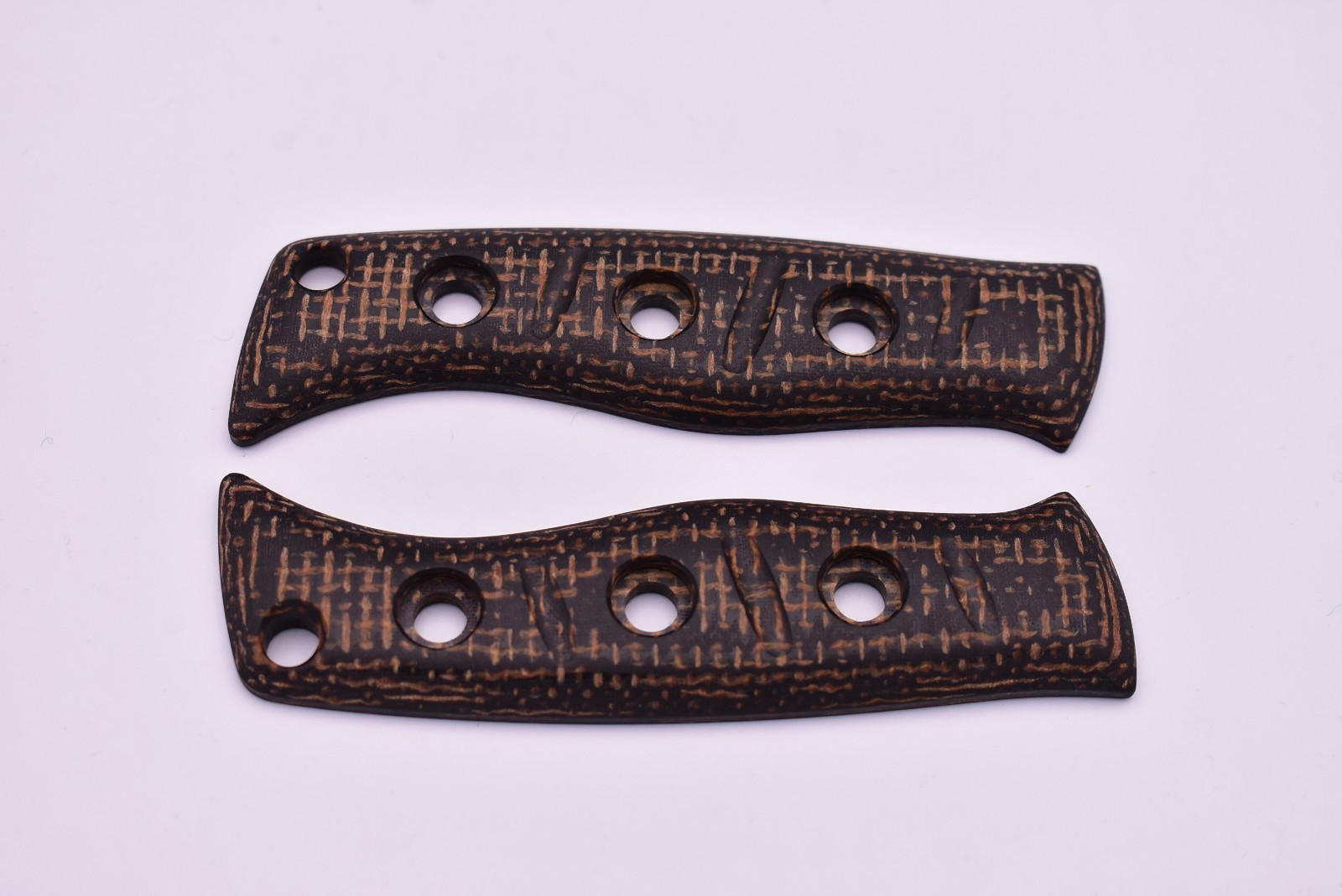 Custom 3D Burlap Micarta Handles for Benchmade Fixed Adamas 375