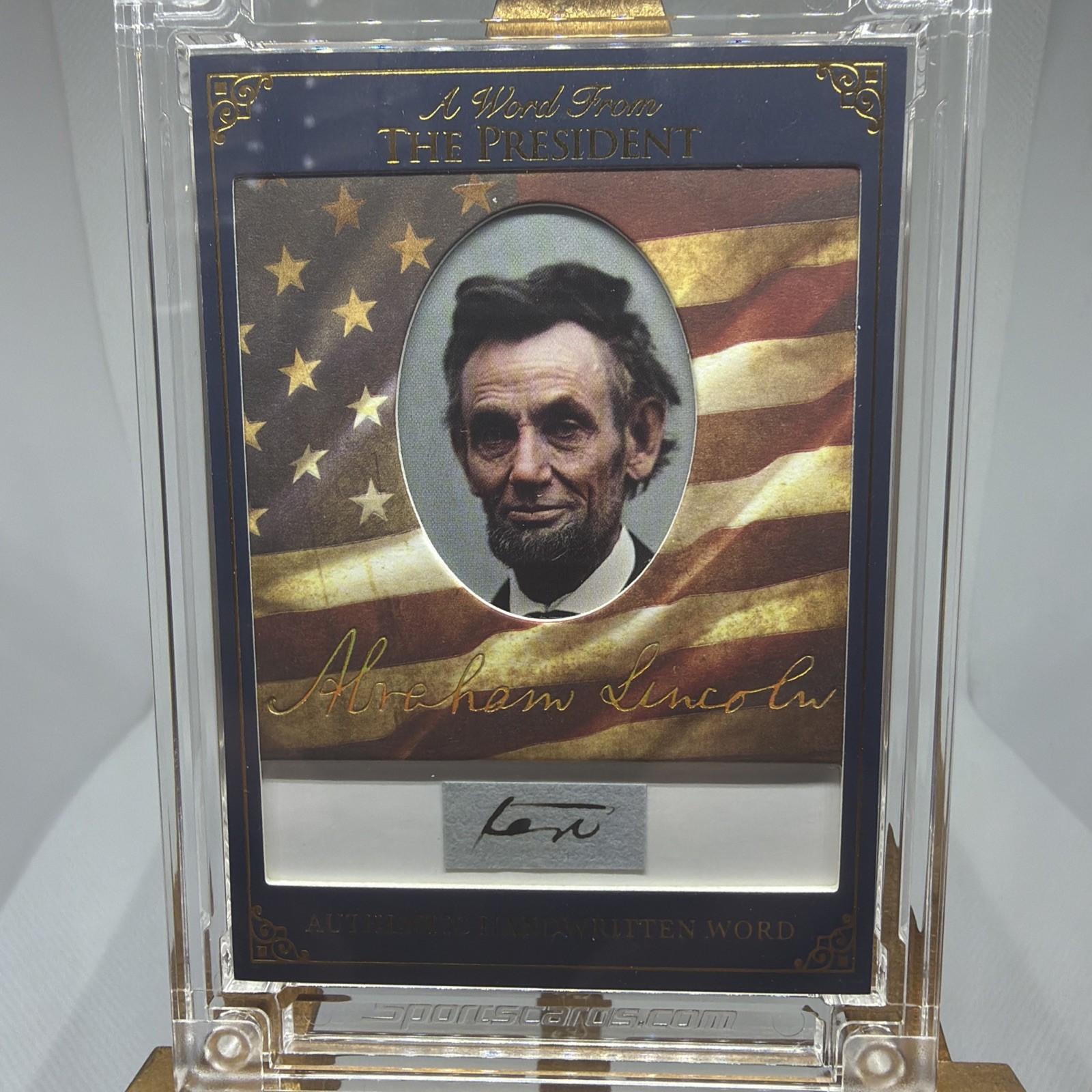 2025 A Word From POTUS Abraham Lincoln Handwritten Word Relic AWF-AL16