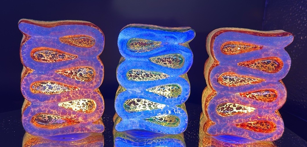3 Mercury Glass Ribbon Swirl Candy Lighted Decor Valerie Parr Hill Style