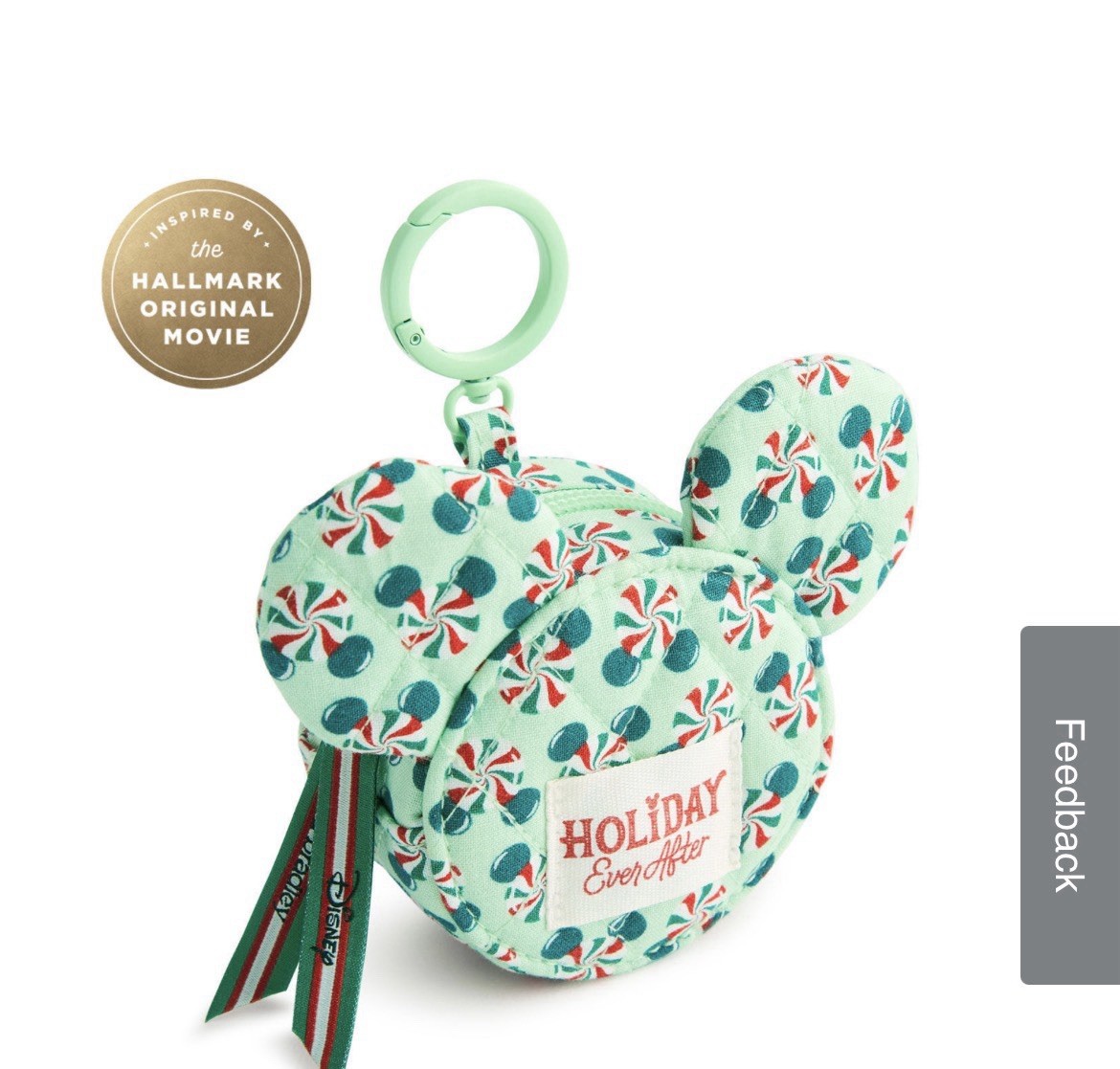 Vera Bradley Disney Hallmark Happily Ever After Mickey Zip Bag Charm In Hand