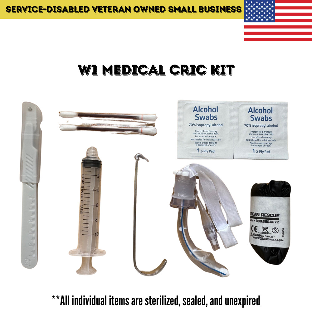 Emergency Cricothyroidotomy Kit – Sterile, and Field-Tested (EXP: July 2029)