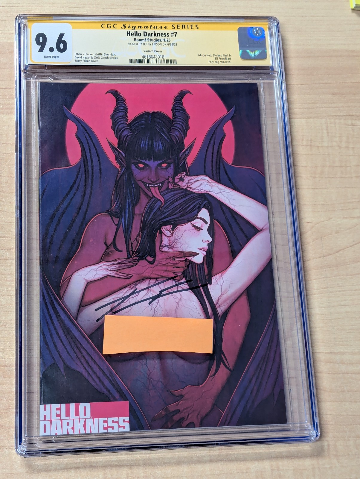 Hello Darkness #7, NSFW Variant Cover, CGC SS 9.6, signed by Frison NM (2025)