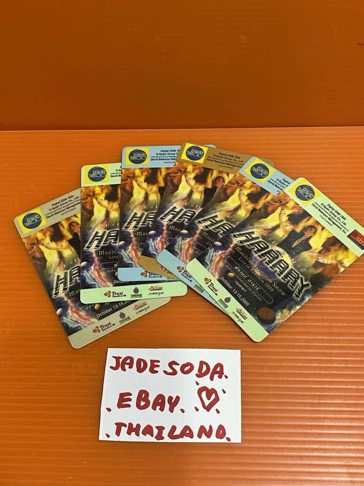 Frane Harary Magician Show 6 Card Ticket World Tour Bangkok Thailand .