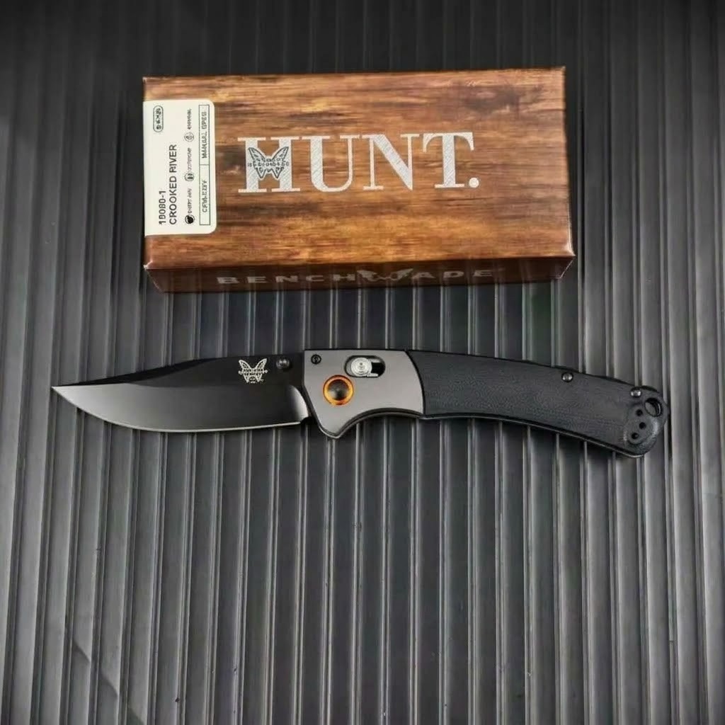 Benchmade CROOKED RIVER 15080-1 CPM-S30V Folding Knife new sealed box black
