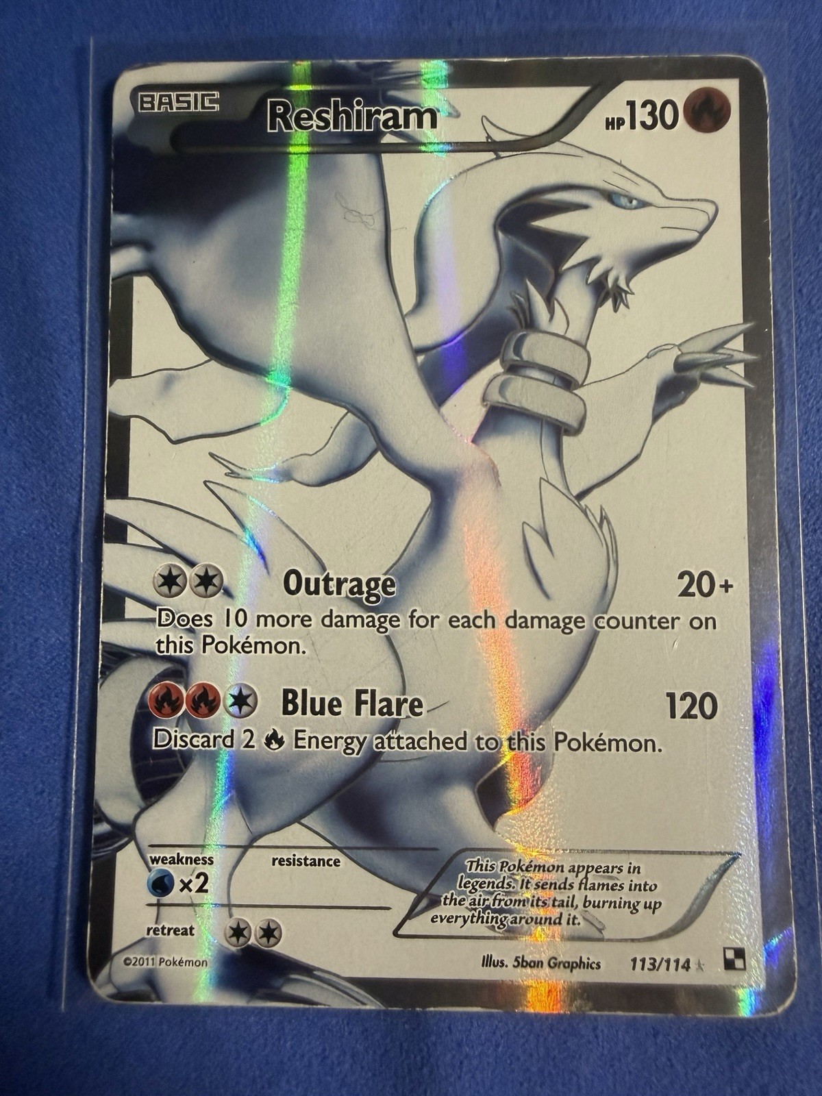 Reshiram Black & White 113/114 Full Art Holo MP
