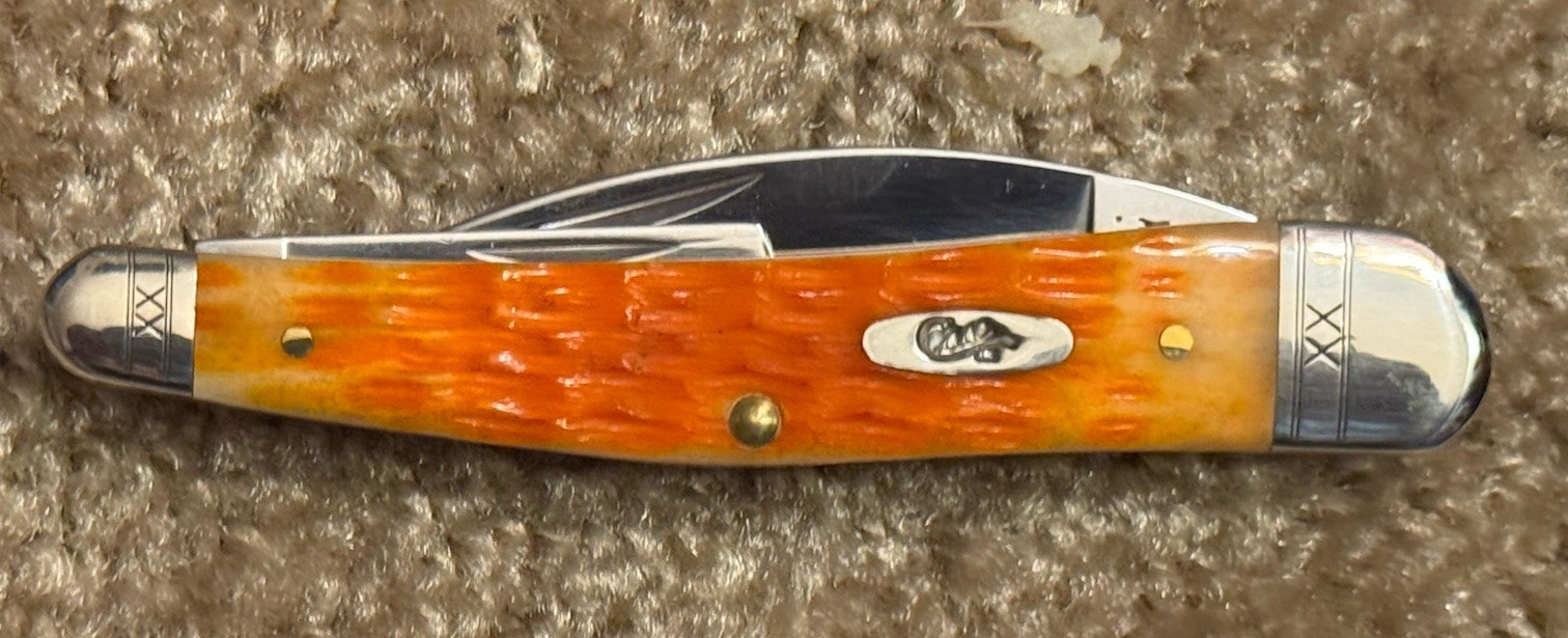 Case XX Seahorse Whittler Knife 2022 Cayenne Bone XX Bolster Original Box NR