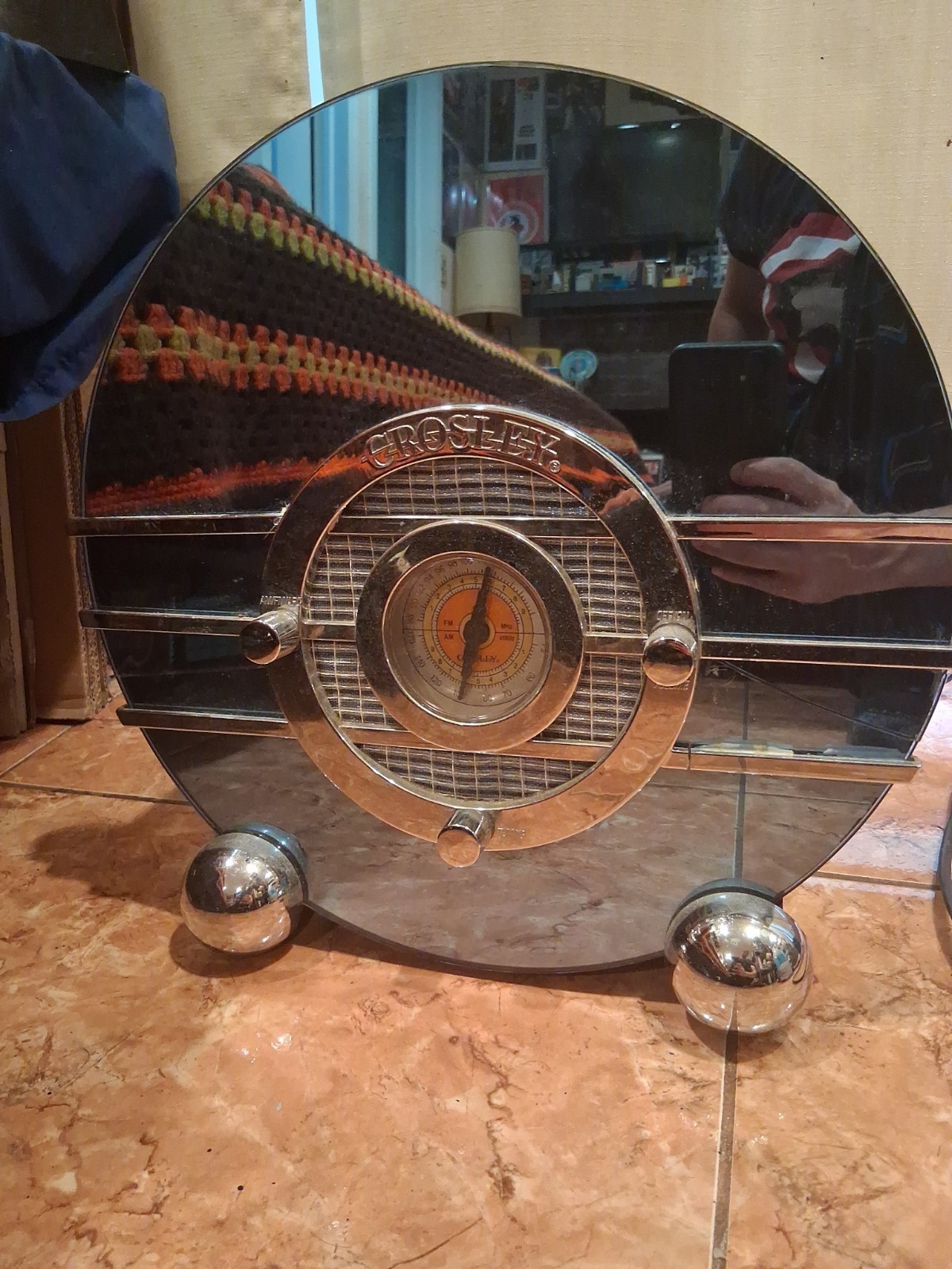 READ Vintage Crosley CR37 Collector’s Edition Bluebird Radio Art Deco Prop