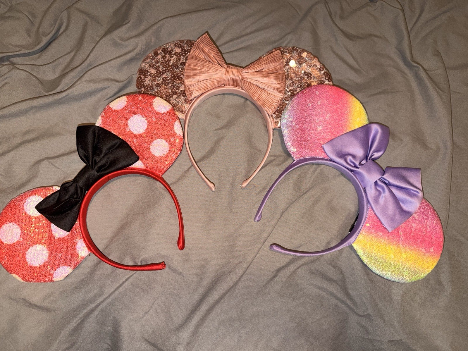 Trio of Magic Sparkly Minnie Mouse Ears Bundle