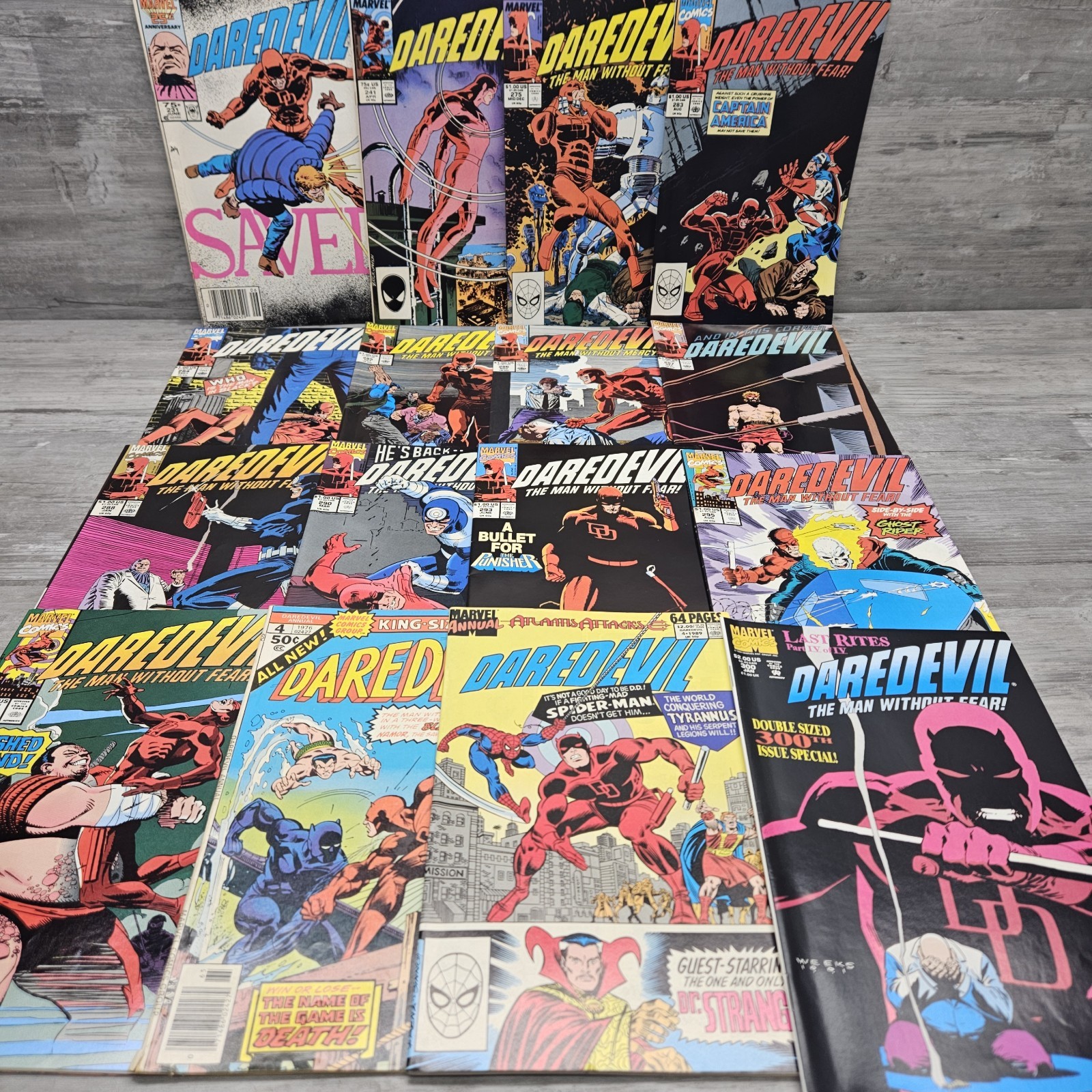 DAREDEVIL #231 241 275 283 284 285 286 287 288 290 293 Lot (16) Marvel Comics