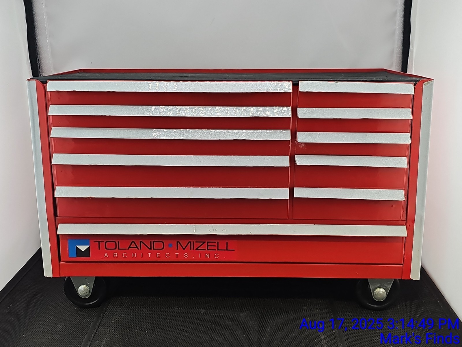Mini Tool Box Red Toland Mizell  Architechs Jewelry Storage Small Tools 12x8x6