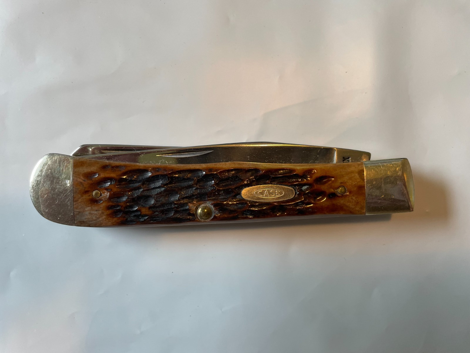 VTG 1986 Case XX USA 6254 SS 2 Blade Trapper Pocket Knife Very Clean