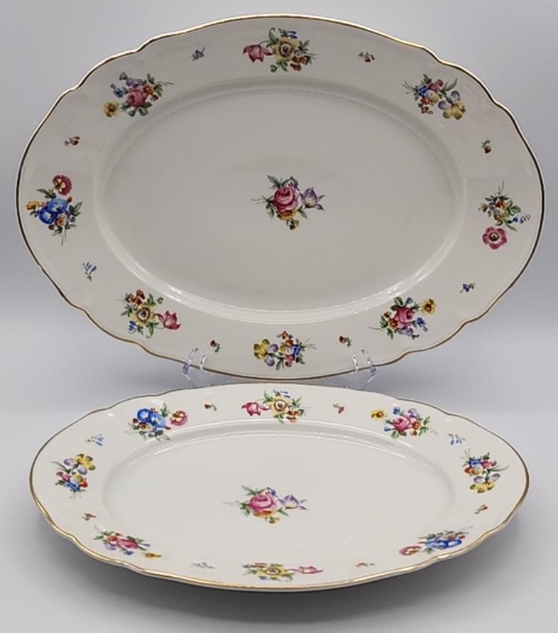 Hutschenreuther Selb Bavaria The Bristol Oval Serving Platters 15” & 12 3/4”