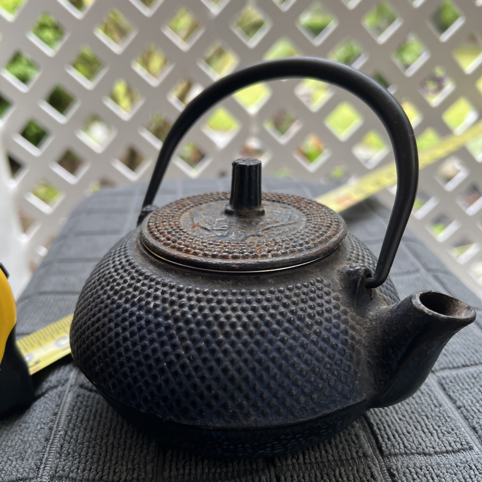 Vintage Japanese Nanbu Tekki Mid-Century Cast Iron Teapot 4”