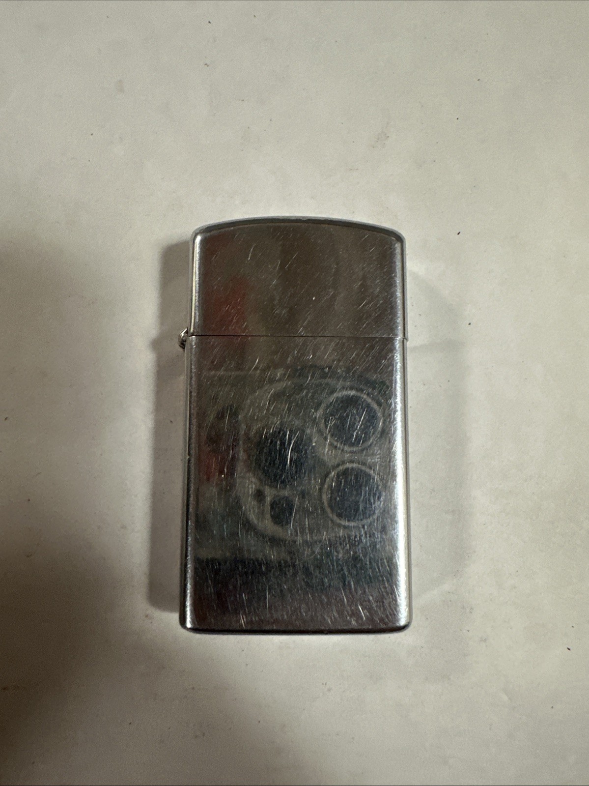 Vintage Late 70’s Early 80’s Zippo Slim Lighter Chrome Gently Used