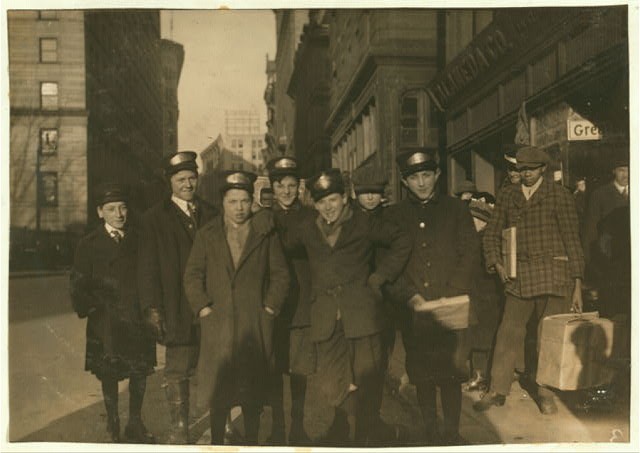 Boston Massachusetts 1917 Messenger Boys Tremont Street Metropolitan Co.
