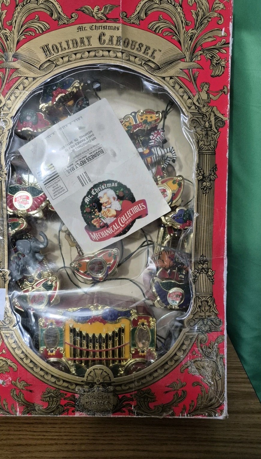 Vintage Mr. Christmas Holiday Carousel . The speaker isn't working clearly 1993