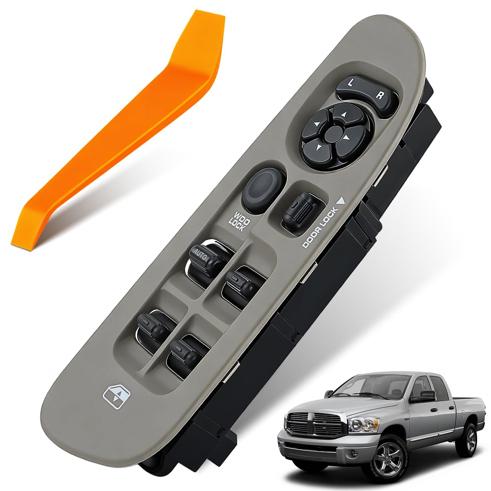 Dodge Ram Window Switch 2002-2009 Beige Brown Driver Side