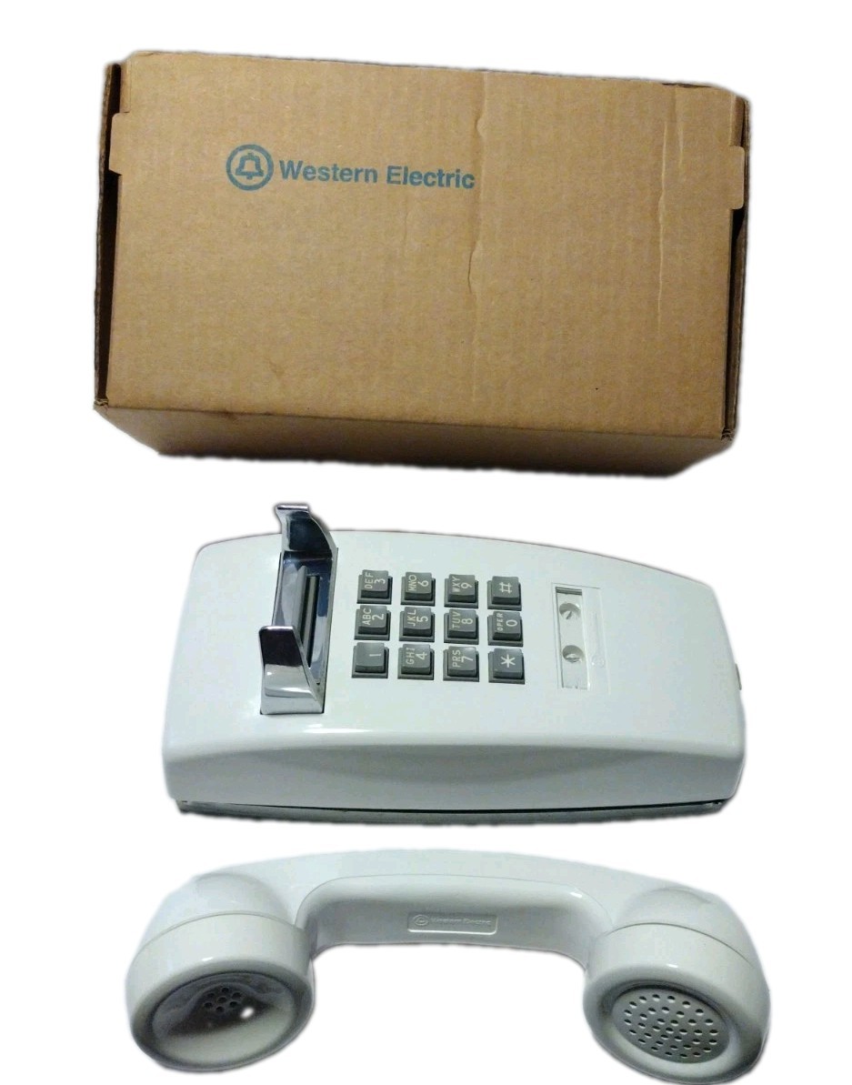 Vtg Western Electric Wall Telephone White 2554 BMPG 58 NIB American Bell B2