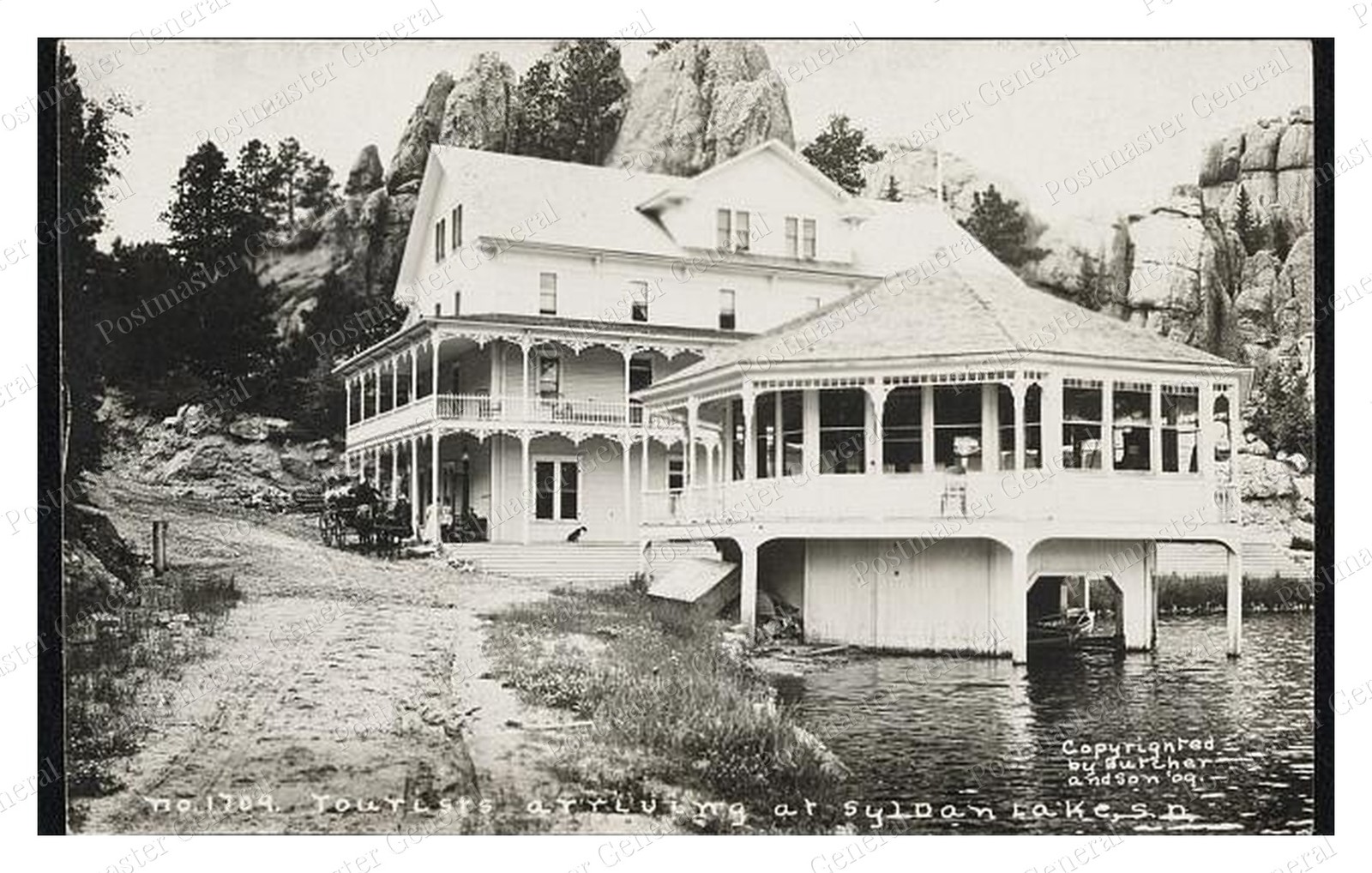 Sylvan Lake South Dakota Hotel Standard Postcard COPY RPPC