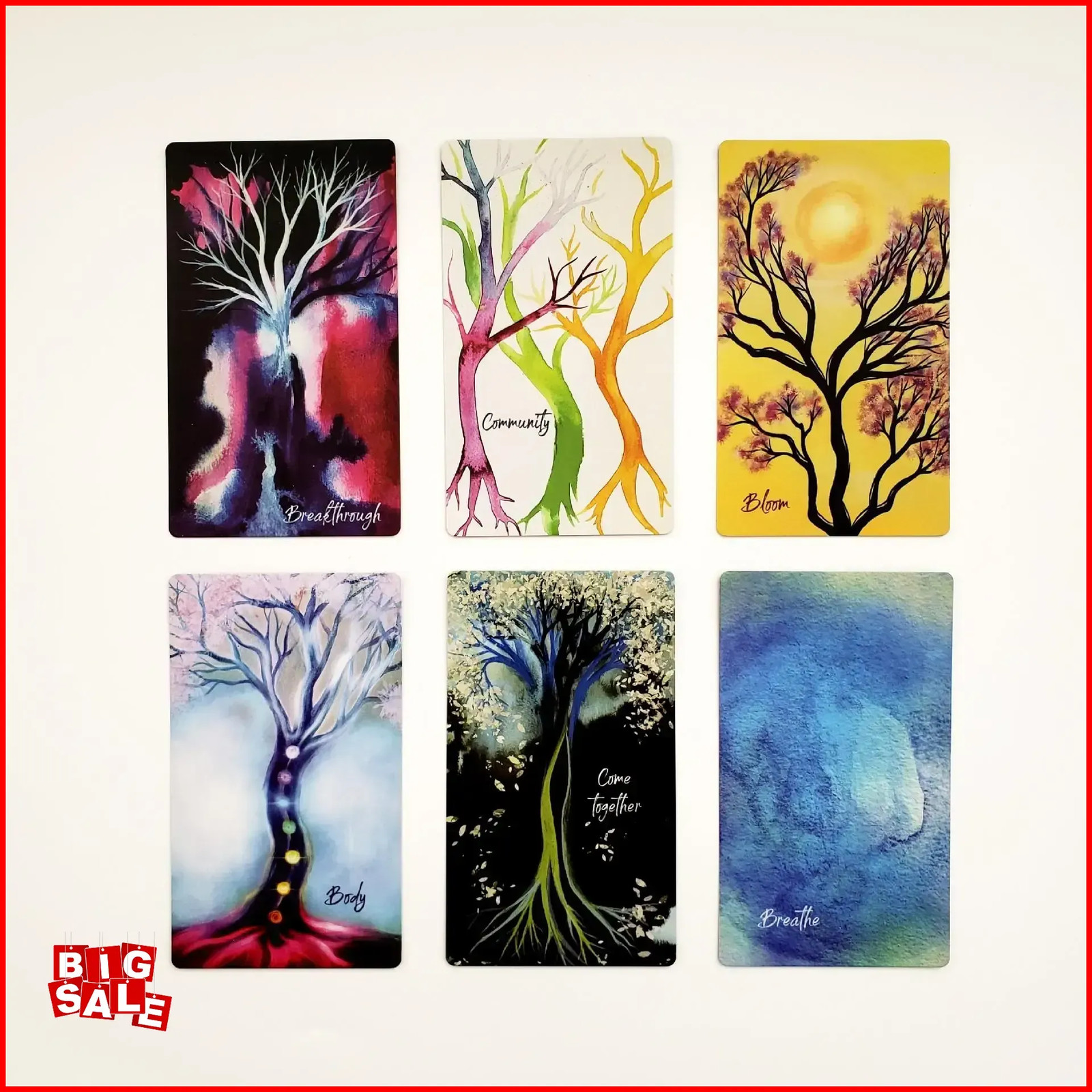 12x7cm Soul Trees Ascension Deck Tarot Cards with Paper Manual Guide Book Card B