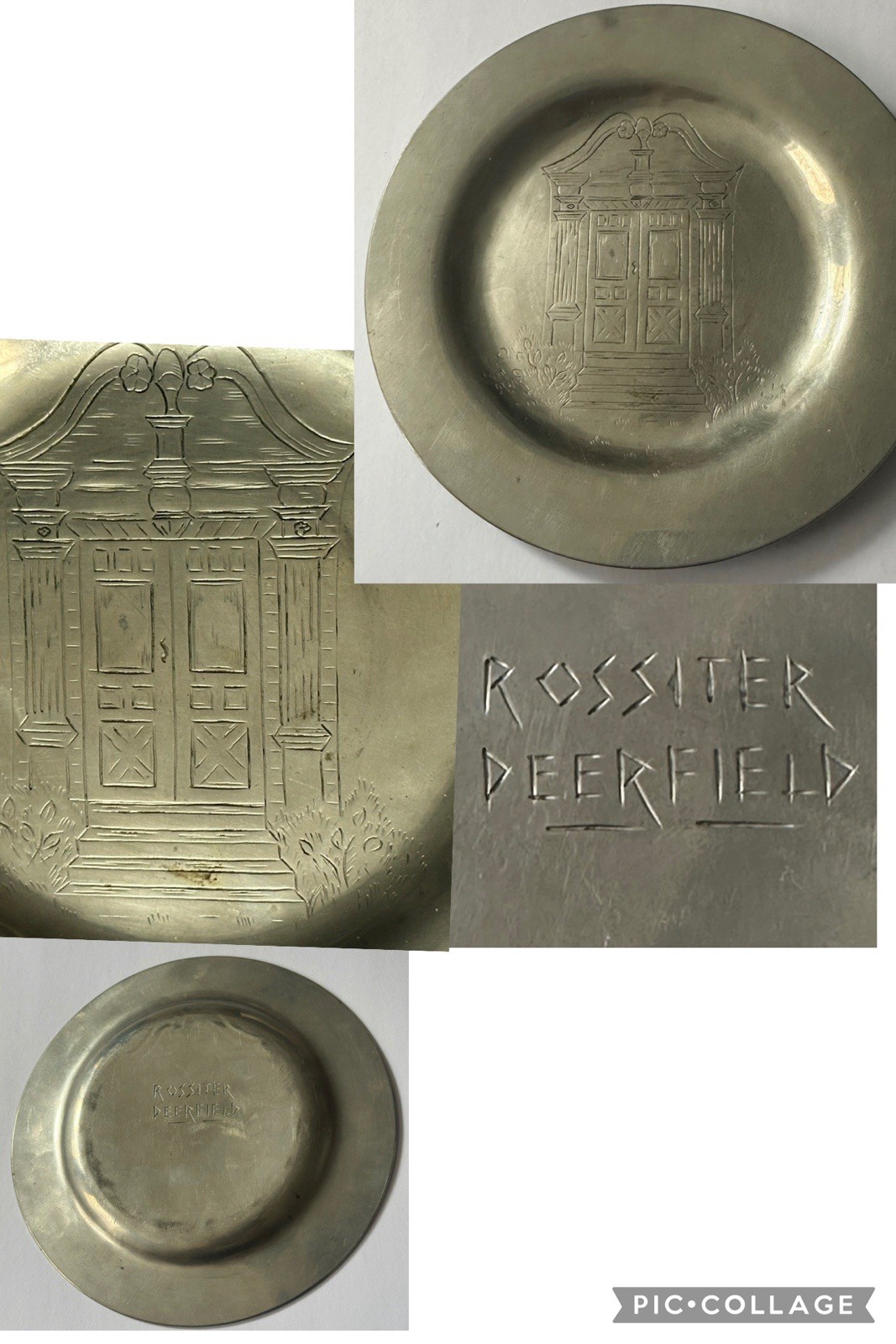 Deerfield Academy Metal Plate Belonged To 1950 Graduate John Charles Rossiter