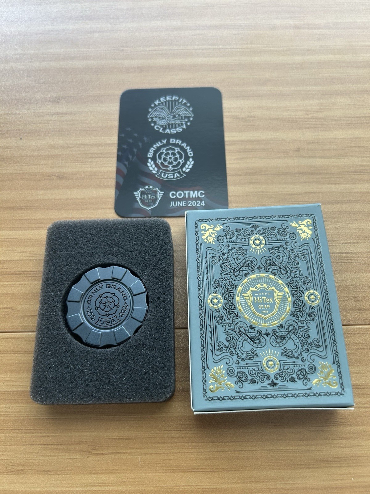 HiTex Gear x BRNLY Collab COTM June 2024 Rose Titanium Poker Chip