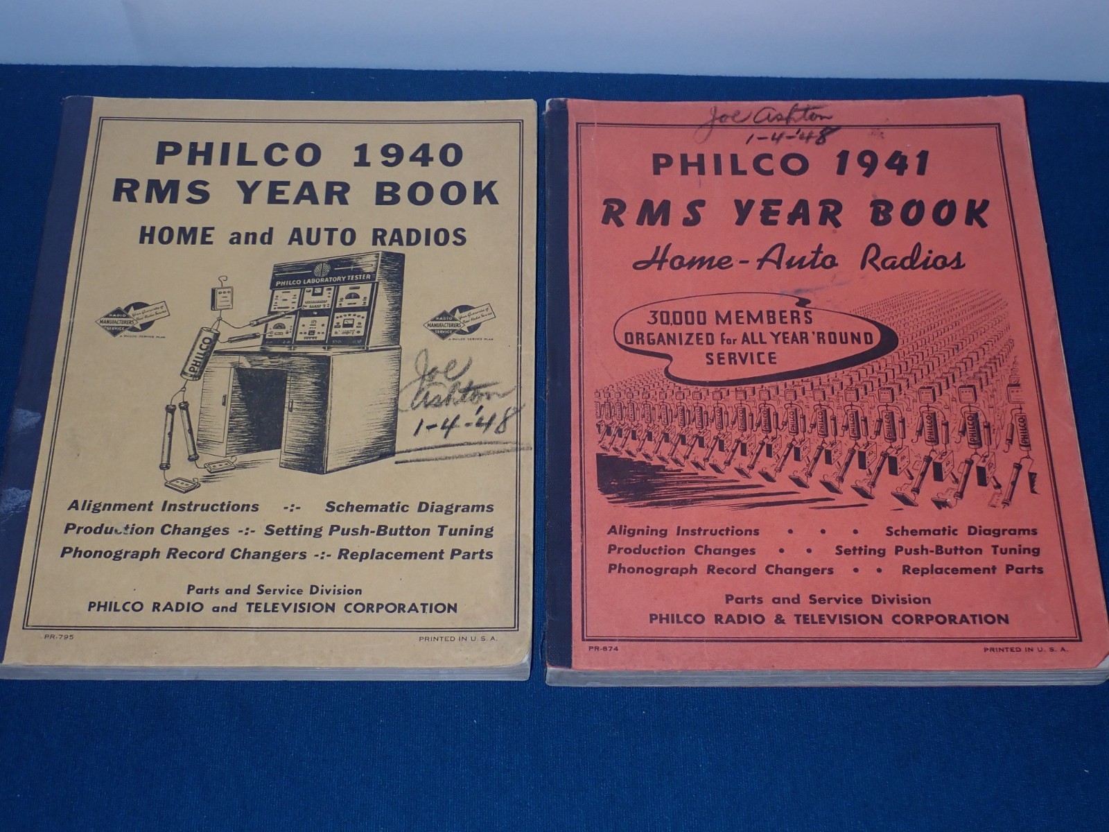 Philco 1940 1941 RMS Year Book Radios Phonographs
