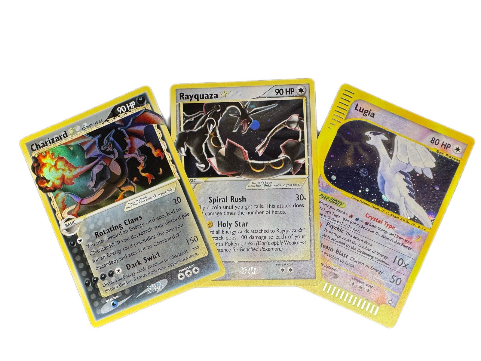 Charizard Gold Star Rayquaza Gold Star Crystal Lugia PROXY FAN ART BINDER GRAIL