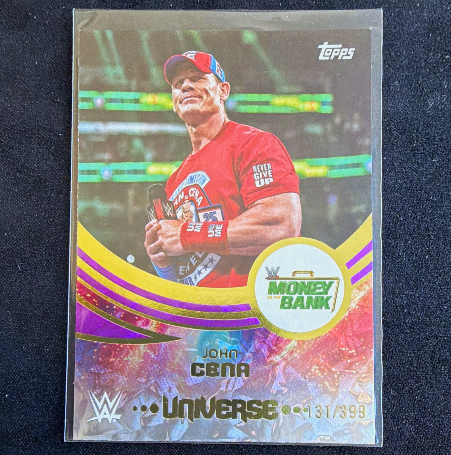Topps 2025 WWE Universe John Cena Money in the Bank Insert #269 131/399