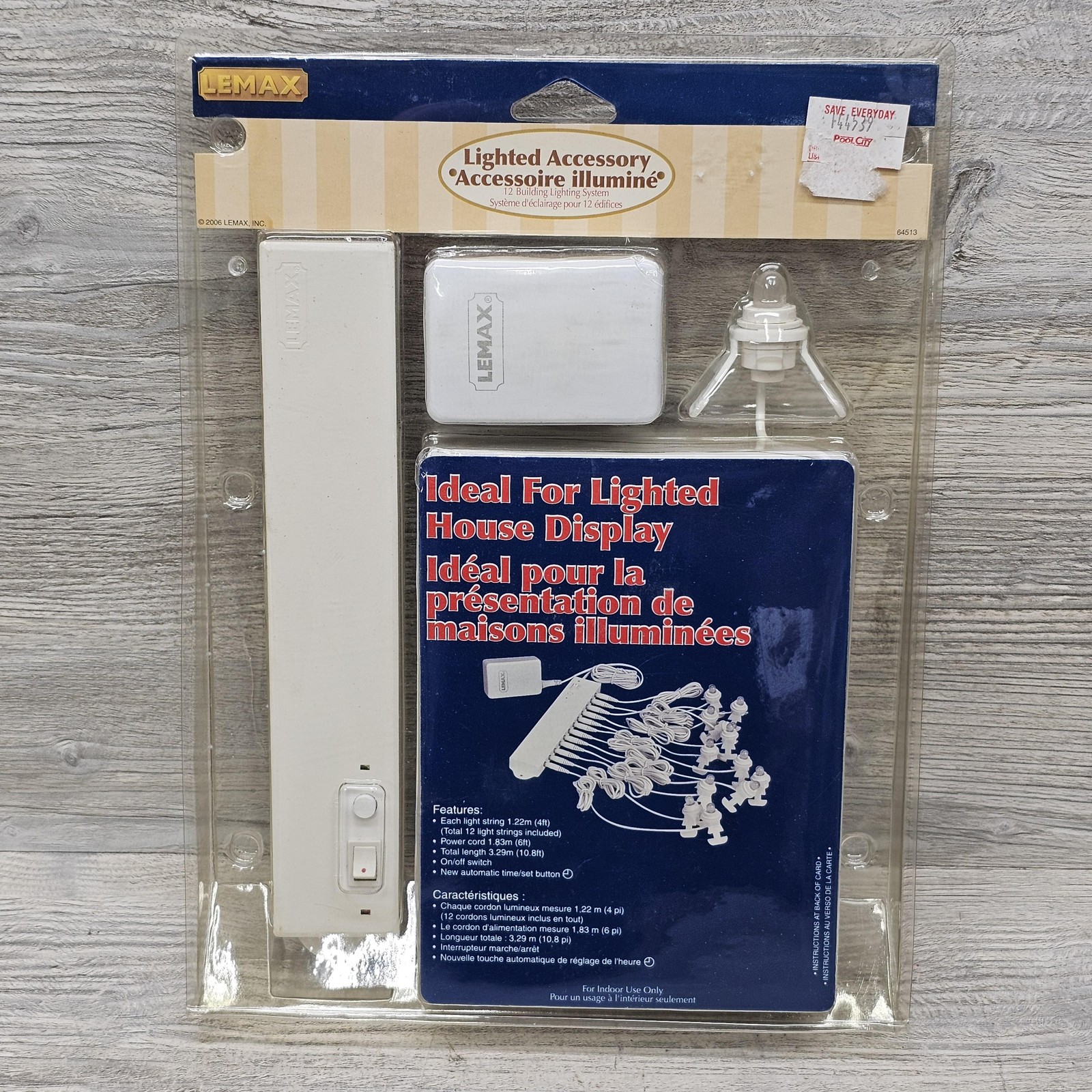 Lemax 12 Building Lighting System Lighted Accessory 64513 Village Display White