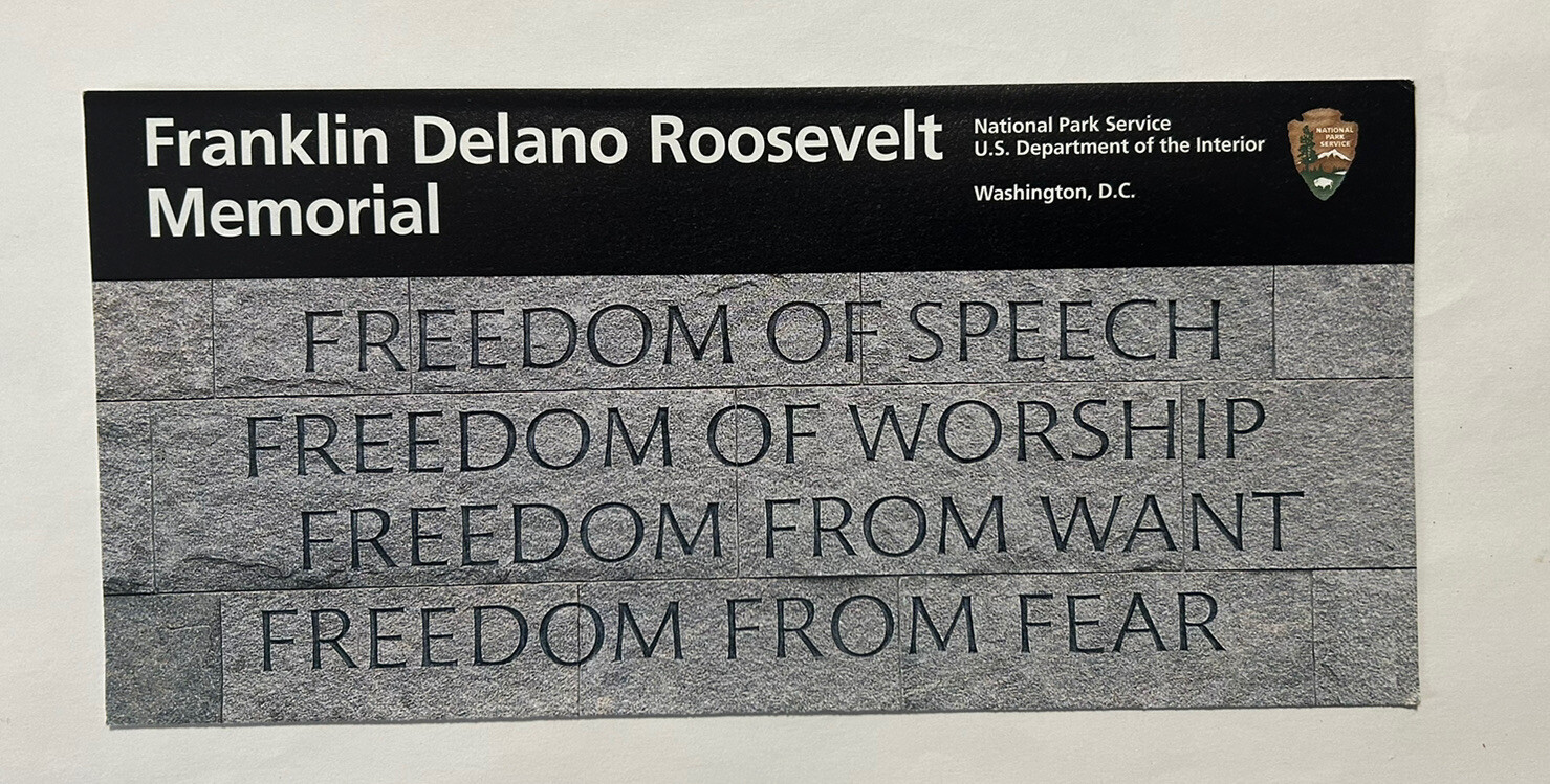 2026 Franklin Delano Roosevelt Memorial National Park Unigrid Brochure DC