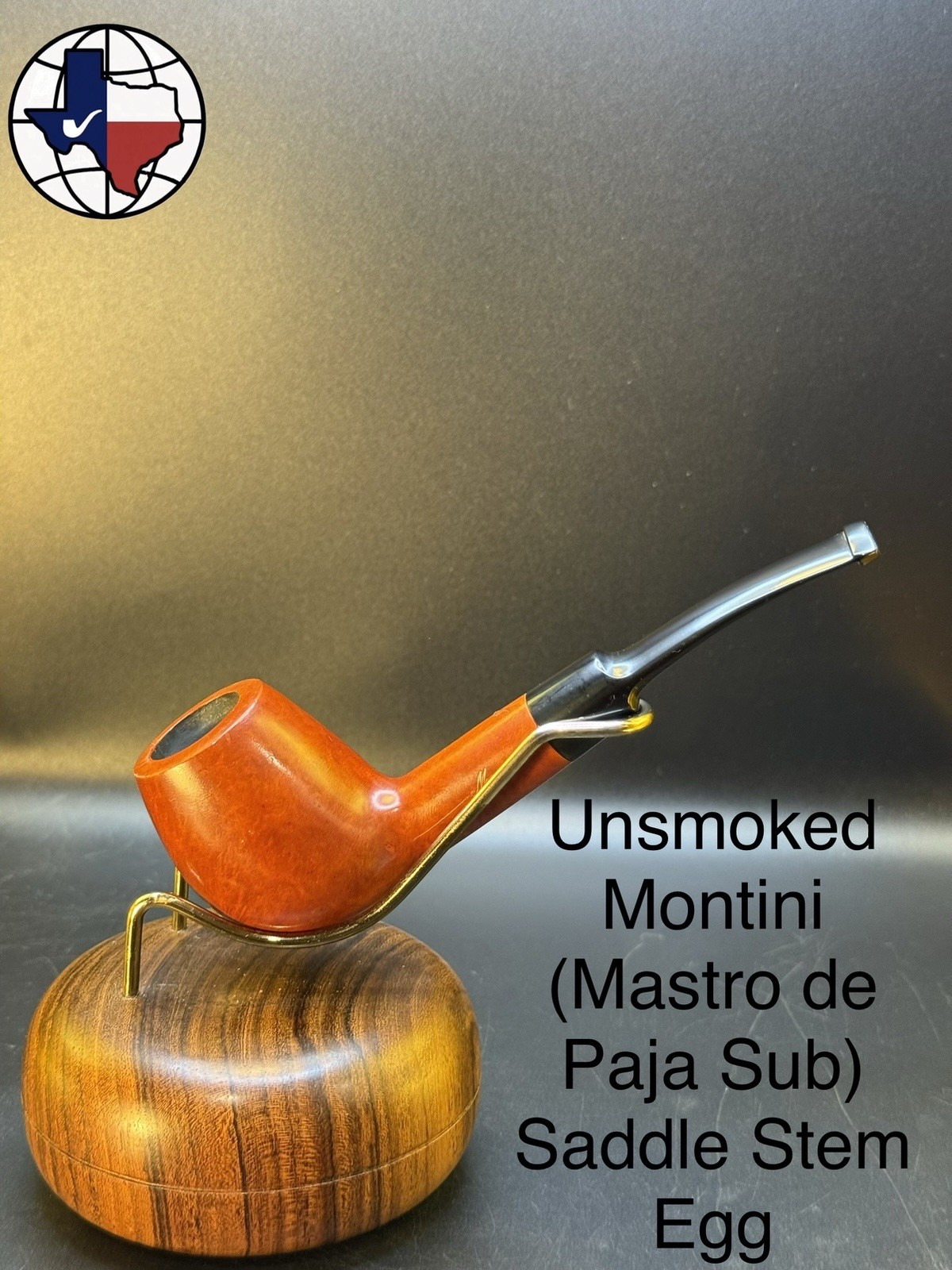 Unsmoked Montini (Mastro De Paja Sub) Saddle Stem Egg Tobacco Pipe
