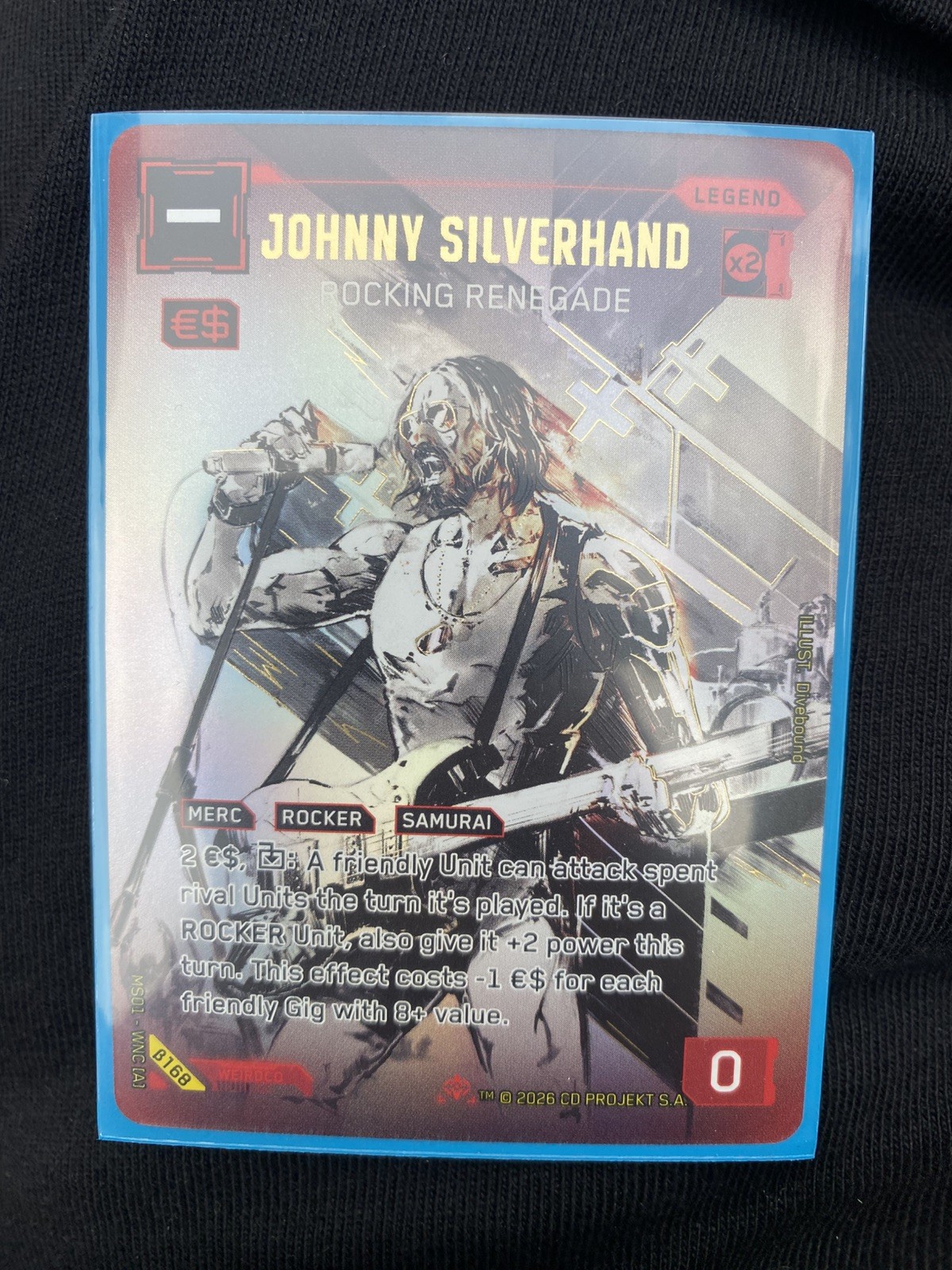 Johnny Silverhand B168 - Rocking Renegade Iconic Secret Rare - Cyberpunk TCG