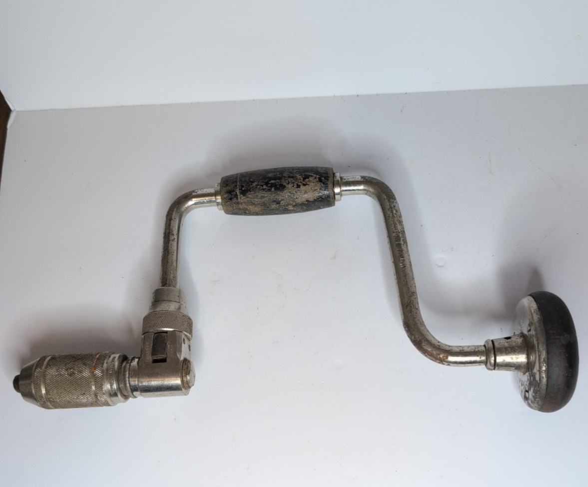Vintage Stanley No. 917-10in Mid Century Ratcheting Bit Brace Drill Carpenter