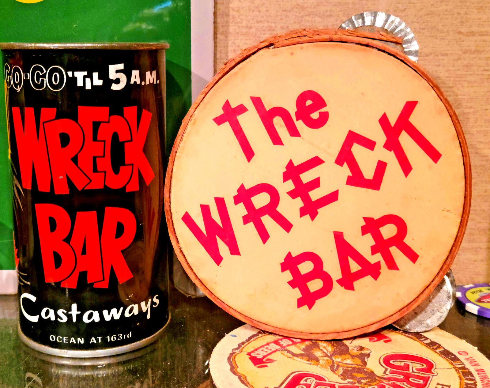 1950s/1960s RETRO WRECK BAR CASTAWAYS MIAMI BEACH FLORIDA GO GO BAR TIKI BAR